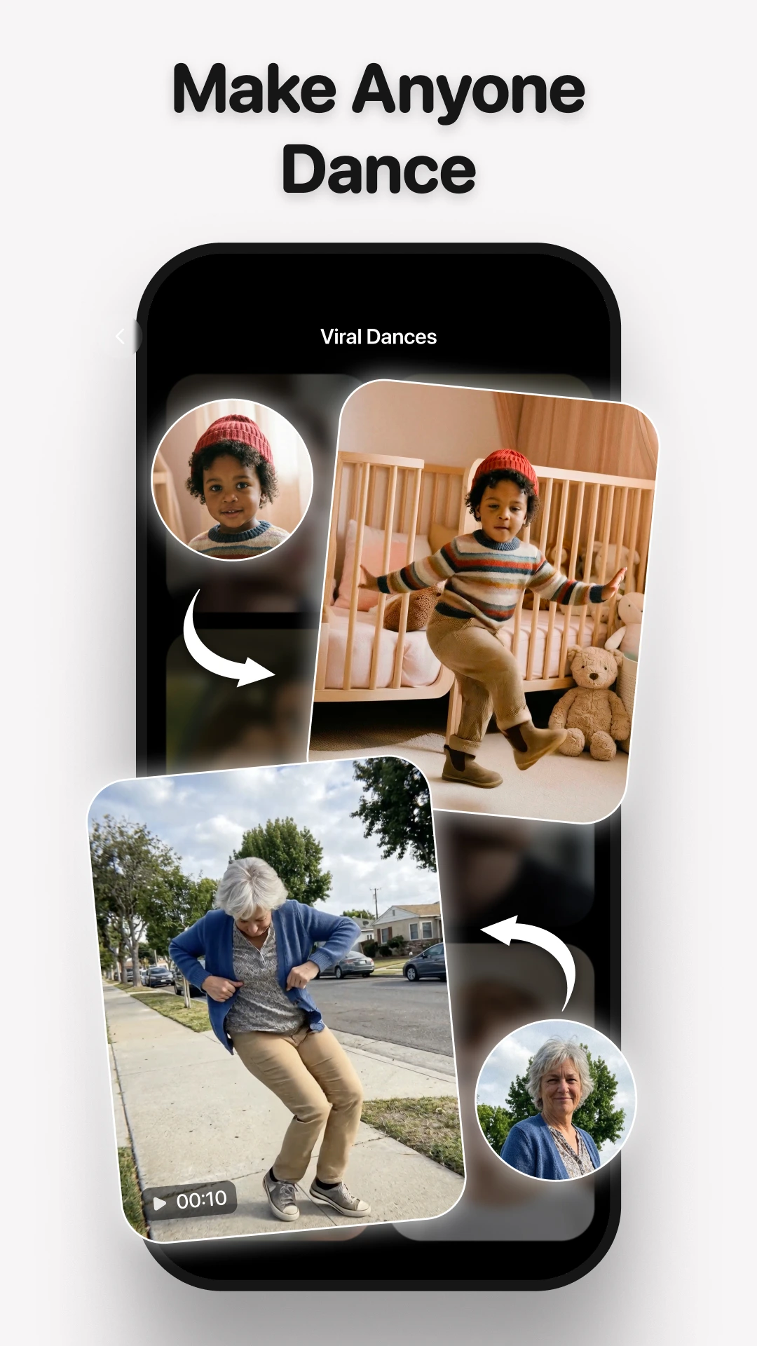 MePic's official preview of photo-to-dance effects